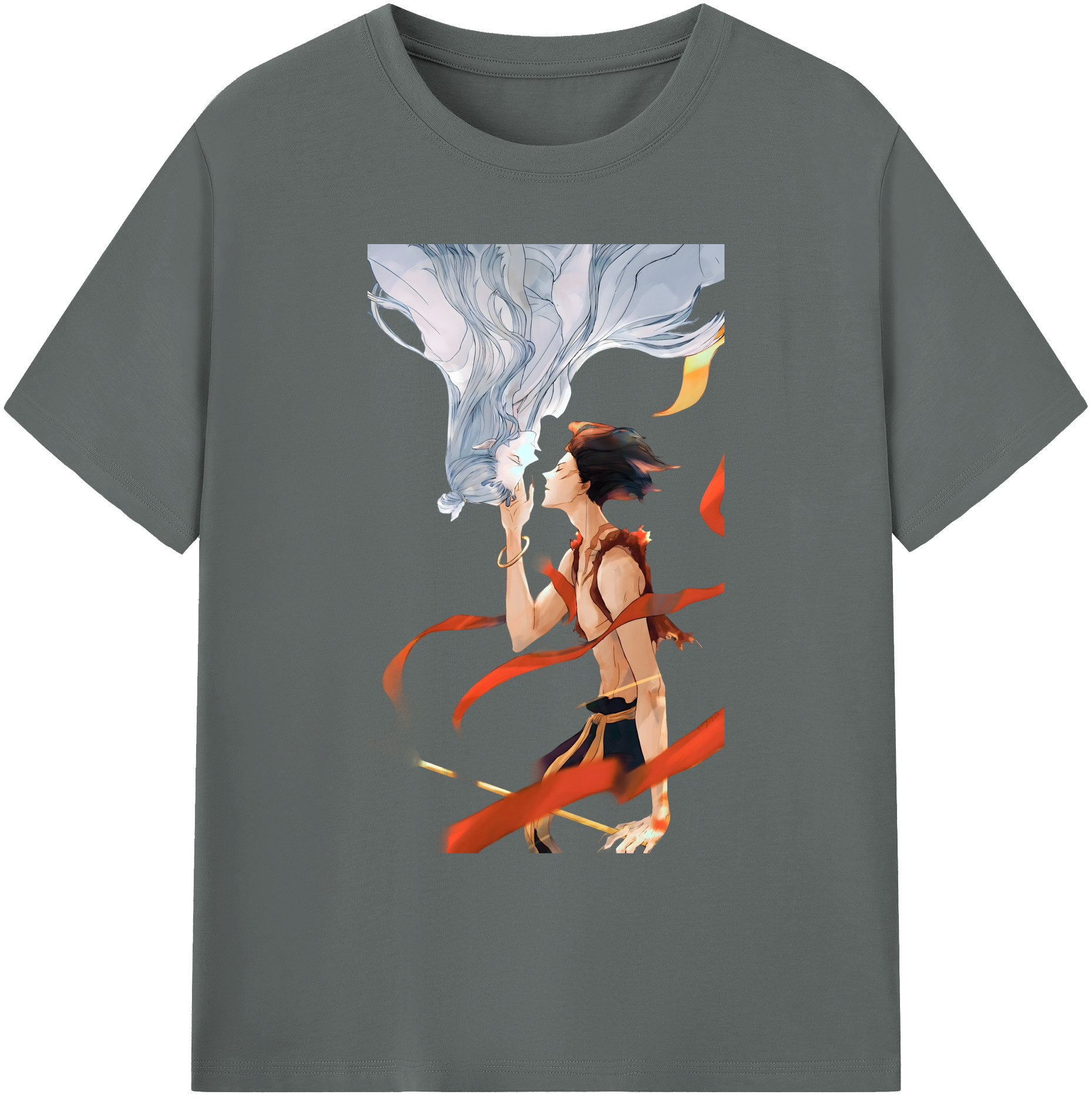 （画像用） Ne Zha 2 ナタ 魔童の大暴れ 綿100％ メンズ半袖Tシャツ｜肌触りやわらか＆通気性